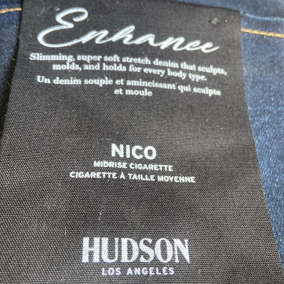 NWT Hudson NICO ENHANCE Midrise Cigarette slimming Jeans Size 26 - Picture 9 of 12